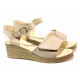 Sandale femei - piele naturală - bej - SM115874