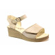 Sandale femei - piele naturală - bej - SM115874