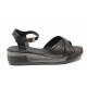 Sandale femei - piele naturală - negru - SM115852