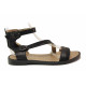 Sandale femei - piele naturală - negru - SM115842