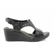 Sandale femei - piele naturală - negru - SM115964