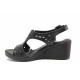 Sandale femei - piele naturală - negru - SM115964