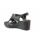 Sandale femei - piele naturală - negru - SM115964