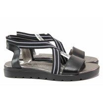 Sandale femei - piele naturală - negru - SM115968