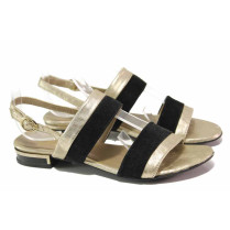 Sandale femei - piele naturală - negru - SM115971