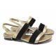 Sandale femei - piele naturală - negru - SM115971