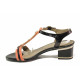 Sandale femei - piele naturală - negru - SM116006