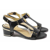 Sandale femei - piele naturală - negru - SM115941