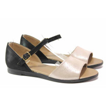 Sandale femei - piele naturală - negru - SM115911