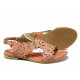 Sandale femei - piele naturală - coral - SM115915