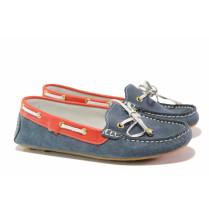 Mocasini - velur natural - albastru - SM115951