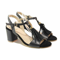 Sandale femei - piele naturală - negru - SM116057