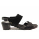 Sandale femei - piele naturală - negru - SM116067