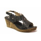 Sandale femei - piele naturală - negru - SM116062