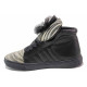 Adidași /Midcut pentru femei - piele naturală - negru - SM116514