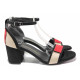 Sandale femei - velur - negru - SM116183