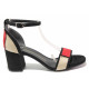 Sandale femei - velur - negru - SM116183