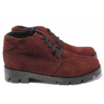 Ghete femei - velur natural - bordeaux - SM116501