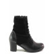 Ghete femei - piele naturală cu velur - negru - SM116433