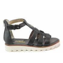 Sandale femei - piele naturală - negru - SM116452