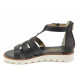 Sandale femei - piele naturală - negru - SM116452