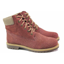 Ghete adolescenți - nubuck natural - bordeaux - SM116550