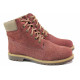 Ghete adolescenți - nubuck natural - bordeaux - SM116550