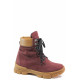 Ghete femei - nubuck natural - bordeaux - SM116547