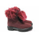 Ghete femei - nubuck natural - bordeaux - SM116554