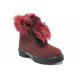 Ghete femei - nubuck natural - bordeaux - SM116554