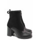 Ghete femei - piele naturală cu velur - negru - SM116566