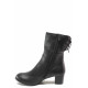 Ghete femei - piele naturală cu velur - negru - SM116557