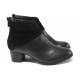 Ghete femei - piele naturală cu velur - negru - SM116560