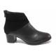 Ghete femei - piele naturală cu velur - negru - SM116560