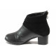 Ghete femei - piele naturală cu velur - negru - SM116560