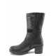 Ghete femei - piele naturală cu velur - negru - SM116562