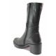 Ghete femei - piele naturală cu velur - negru - SM116562