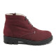 Ghete femei - nubuck natural - bordeaux - SM116518