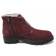 Ghete femei - nubuck natural - bordeaux - SM116518