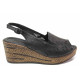 Sandale femei - piele naturală - negru - SM116686