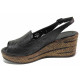 Sandale femei - piele naturală - negru - SM116686