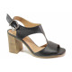 Sandale femei - piele naturală - negru - SM116706