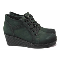 Ghete femei - nubuck natural - verde - SM117046