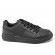 Adidași adolescenti - piele-eco de înaltă calitate - negru - SM117015