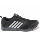 Adidași bărbați - eco-piele cu material textil - negru - SM117004