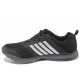 Adidași bărbați - eco-piele cu material textil - negru - SM117004