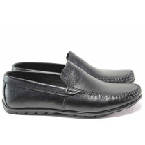 Mocasini - piele naturală - negru - SM115327