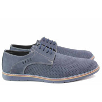 Încălțăminte bărbați - nubuck natural - albastru - SM115456