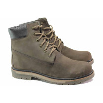 Ghete bărbați - nubuck natural - maro - SM116577