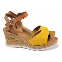 Sandale femei - nubuck natural - alb - SM115616